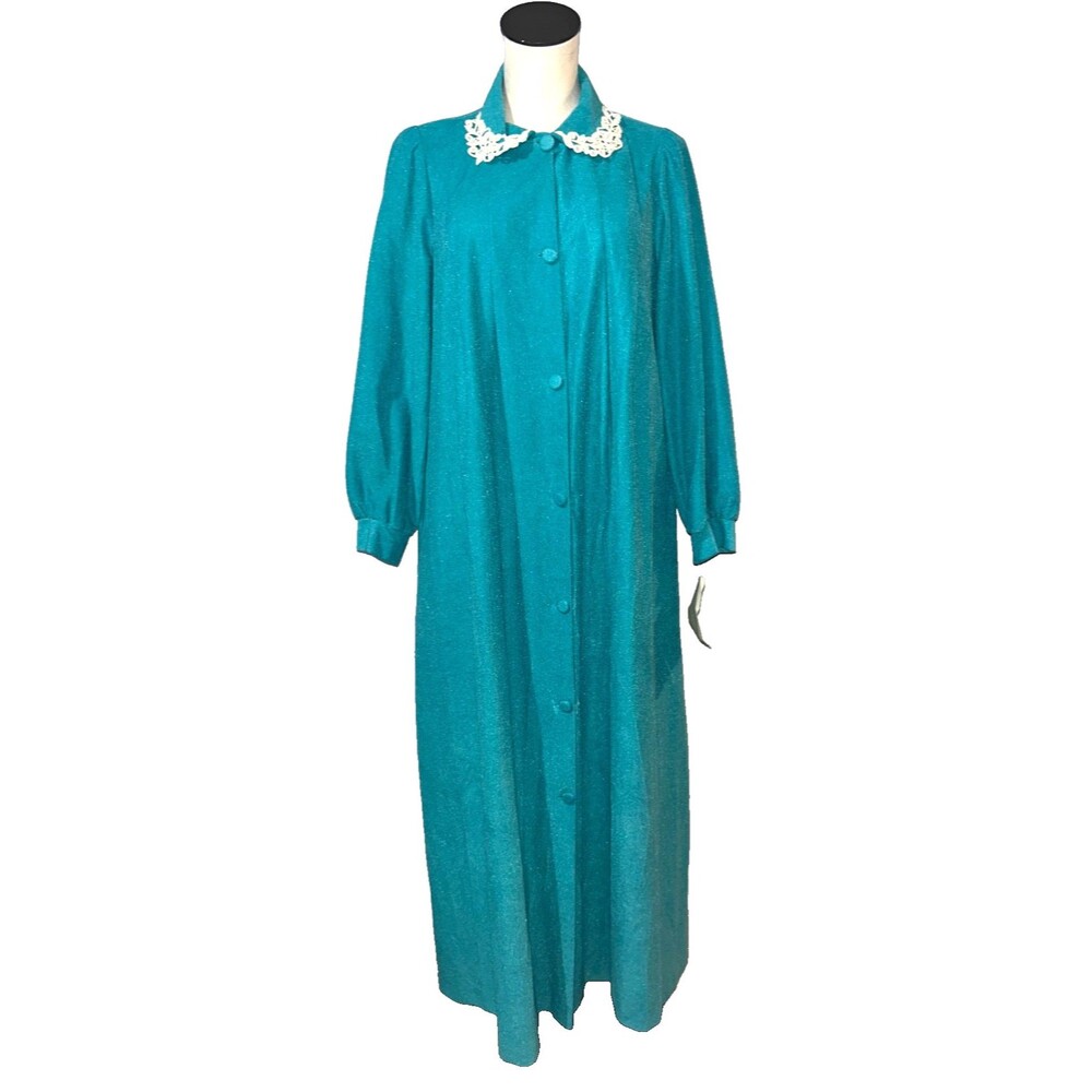 Shadowline Vintage NWT 1980 Womens Long Velour Robe/Nightgown/House Dress size S
